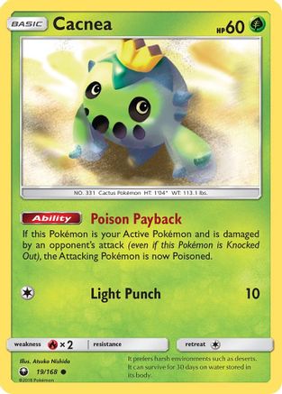 Cacnea  - Reverse Holofoil SM  Celestial Storm - Common