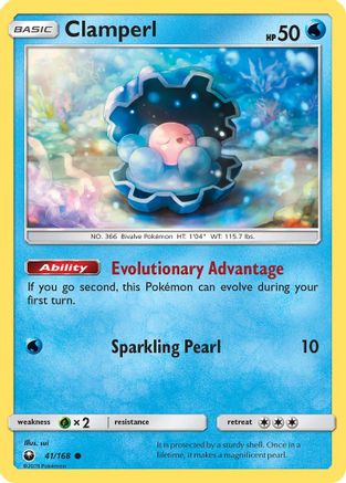 Clamperl 041  - Reverse Holofoil SM  Celestial Storm - Common