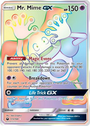 Mr. Mime GX (Secret)  - Holofoil SM  Celestial Storm - Secret Rare