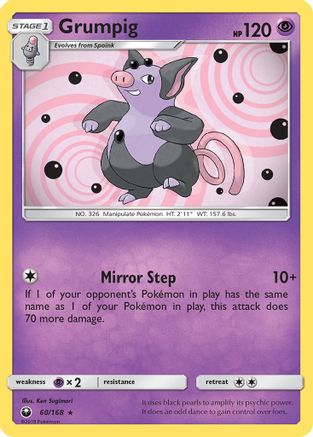 Grumpig  SM  Celestial Storm - Rare