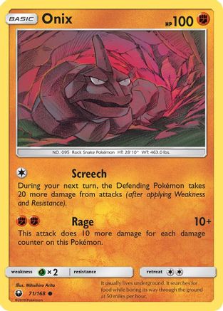 Onix 071  - Reverse Holofoil SM  Celestial Storm - Common
