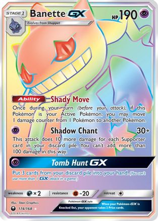 Banette GX (Secret)  - Holofoil SM  Celestial Storm - Secret Rare