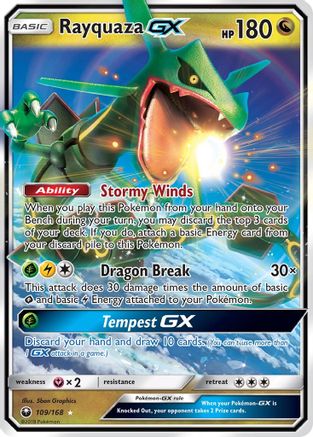 Rayquaza GX 109  - Holofoil SM  Celestial Storm - Ultra Rare
