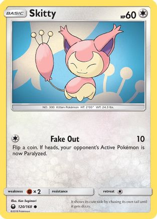 Skitty 120  - Reverse Holofoil SM  Celestial Storm - Common