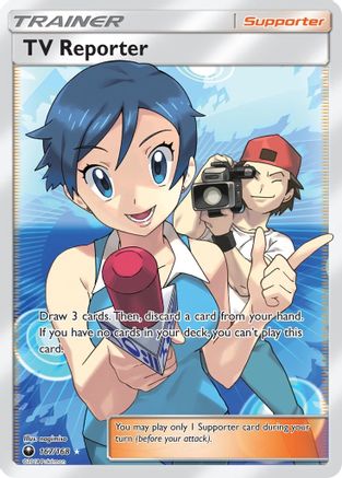TV Reporter (Full Art)  - Holofoil SM  Celestial Storm - Ultra Rare