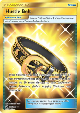 Hustle Belt (Secret)  - Holofoil SM  Celestial Storm - Secret Rare