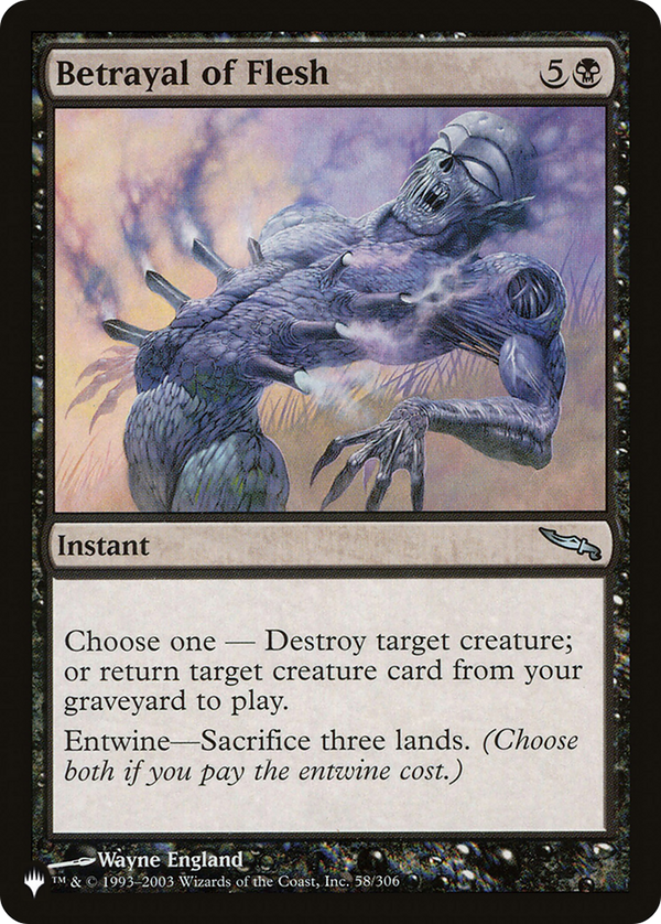 Betrayal of Flesh (LIST-58/306) - The List