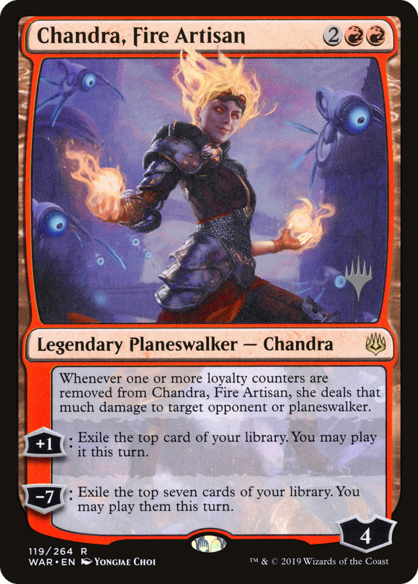 Chandra, Fire Artisan (PPELD-119) - War of the Spark Promos