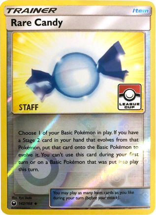 Rare Candy - 142/168 (League Cup) [Staff]/168  - Reverse Holofoil League & Championship Cards - Promo
