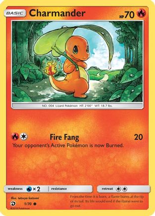 Charmander 001  - Reverse Holofoil Dragon Majesty - Common