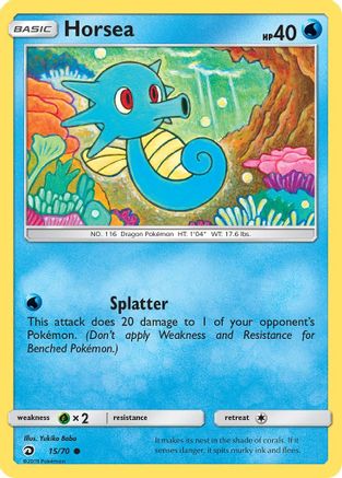 Horsea (15) (15) 015  - Reverse Holofoil Dragon Majesty - Common