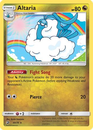 Altaria 040  - Holofoil Dragon Majesty - Holo Rare