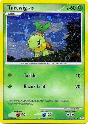 Turtwig - 103/130 (Cosmos Holofoil)/130  - Holofoil League & Championship Cards - Promo