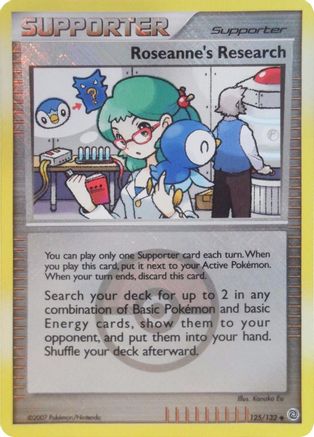 Roseanne's Research (League Promo) 125/132  - Reverse Holofoil League & Championship Cards - Promo