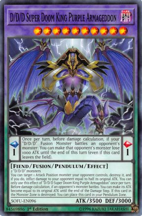 D/D/D Super Doom King Purple Armageddon (SOFU-EN096) - Soul Fusion 1st Edition
