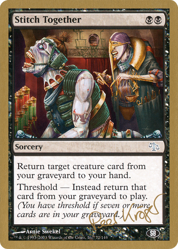 Stitch Together - 2003 Peer Kroger (JUD) (SB) (WCD-) - World Championship Decks 2003