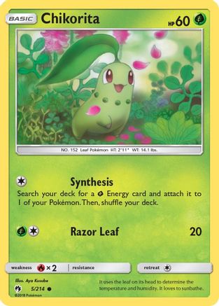 Chikorita (5) (5) 005  SM  Lost Thunder - Common