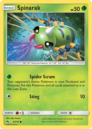 Spinarak  SM  Lost Thunder - Common