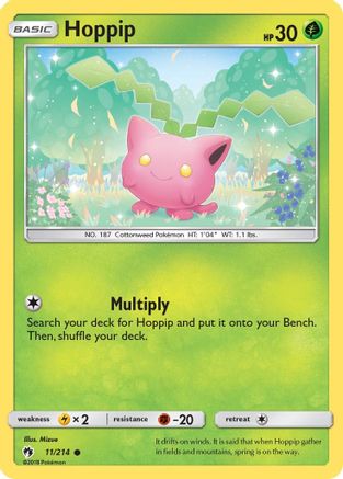 Hoppip (11) (11) 011/214  - Reverse Holofoil SM  Lost Thunder - Common