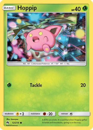 Hoppip (12) (12) 012  - Reverse Holofoil SM  Lost Thunder - Common