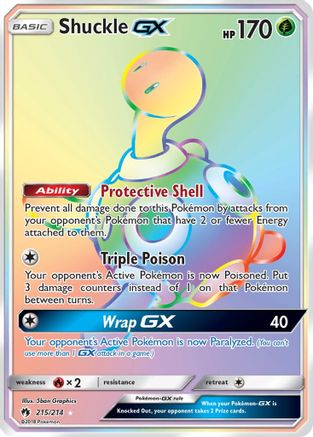 Shuckle GX (Secret)  - Holofoil SM  Lost Thunder - Secret Rare