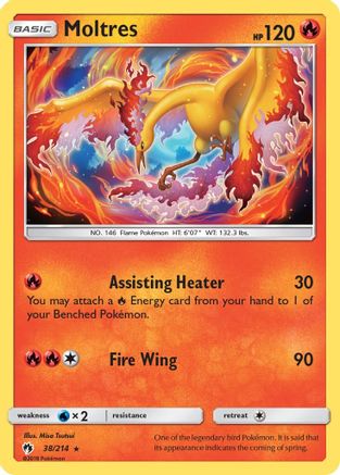 Moltres 038  - Reverse Holofoil SM  Lost Thunder - Rare