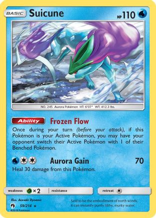 Suicune/214  - Holofoil SM  Lost Thunder - Holo Rare