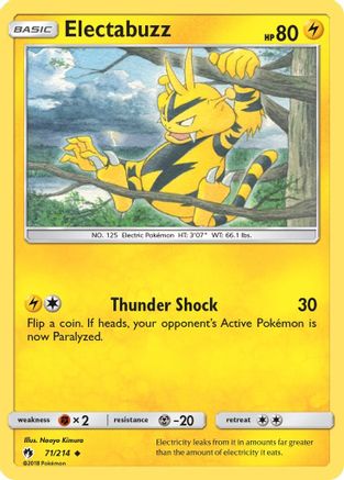 Electabuzz  SM  Lost Thunder - Uncommon