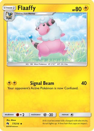 Flaaffy 077  - Reverse Holofoil SM  Lost Thunder - Uncommon