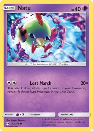 Natu 087  SM  Lost Thunder - Common
