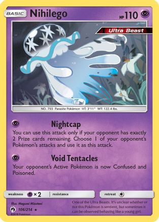 Nihilego 106  - Holofoil SM  Lost Thunder - Holo Rare