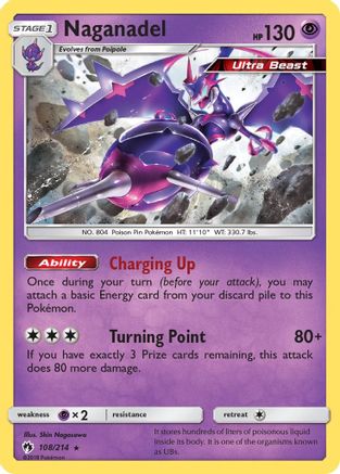 Naganadel 108  - Reverse Holofoil SM  Lost Thunder - Holo Rare