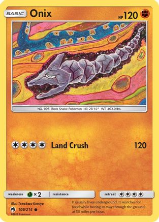 Onix 109  SM  Lost Thunder - Common