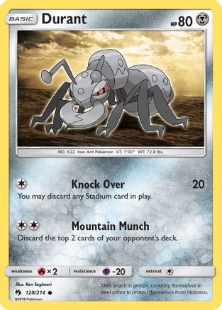 Durant 128  - Reverse Holofoil SM  Lost Thunder - Common
