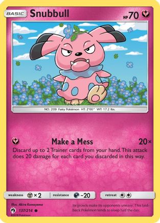 Snubbull 137  SM  Lost Thunder - Common