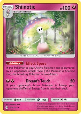 Shiinotic 148  - Reverse Holofoil SM  Lost Thunder - Uncommon