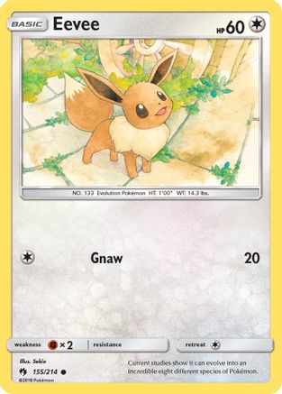 Eevee 155  - Reverse Holofoil SM  Lost Thunder - Common