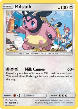 Miltank 158  SM  Lost Thunder - Rare