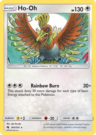 Ho-Oh/214  - Reverse Holofoil SM  Lost Thunder - Rare