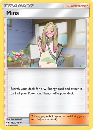 Mina 183  - Reverse Holofoil SM  Lost Thunder - Uncommon