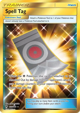 Spell Tag (Secret)  - Holofoil SM  Lost Thunder - Secret Rare