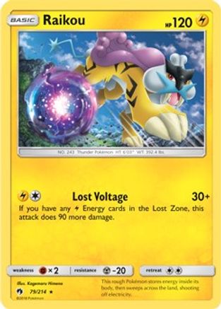 Raikou - 79/214 (SM Lost Thunder)/214  - Holofoil Deck Exclusives - Holo Rare