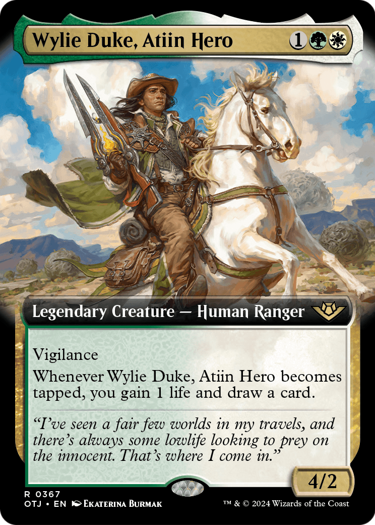 Wylie Duke, Atiin Hero (Extended Art) (OTJ-367) - Outlaws of Thunder Junction: (Extended Art) Foil