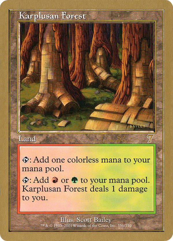 Karplusan Forest - 2001 Jan Tomcani (7ED) (WCD-) - World Championship Decks 2001