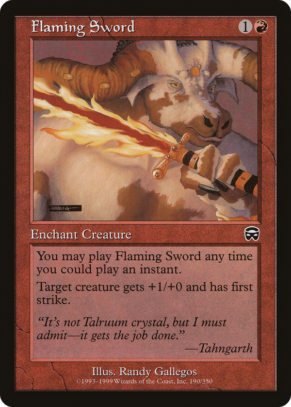 Flaming Sword (MMQ-190) - Mercadian Masques Foil