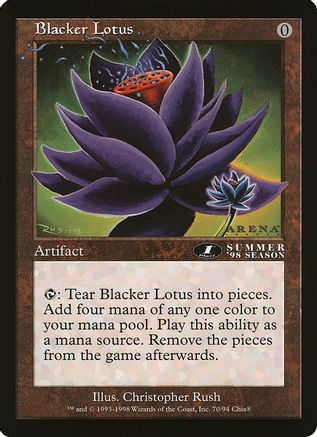 Blacker Lotus (Arena League) (OVER-070) - Oversize Cards