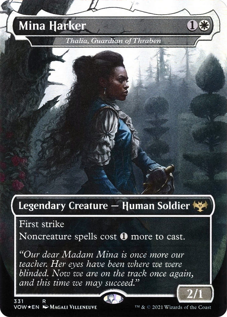 Mina Harker - Thalia, Guardian of Thraben (VOW-331) - Innistrad: Crimson Vow / Mina Harker (Borderless)