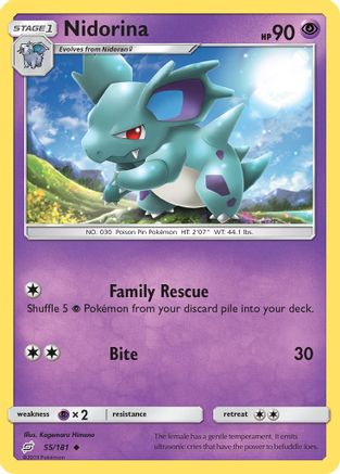 Nidorina/181  - Reverse Holofoil SM  Team Up - Uncommon