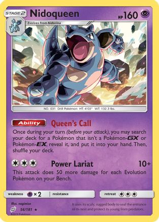 Nidoqueen 056  SM  Team Up - Rare