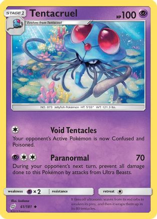 Tentacruel  - Reverse Holofoil SM  Team Up - Uncommon